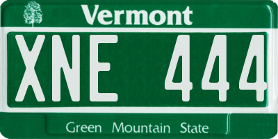 VT license plate XNE444