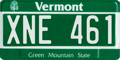 VT license plate XNE461