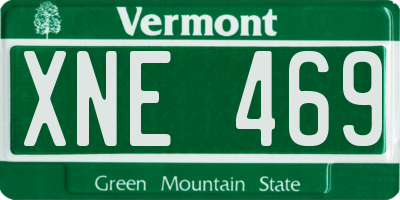 VT license plate XNE469