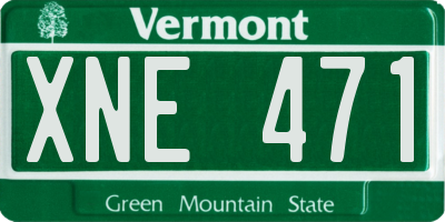 VT license plate XNE471