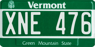 VT license plate XNE476