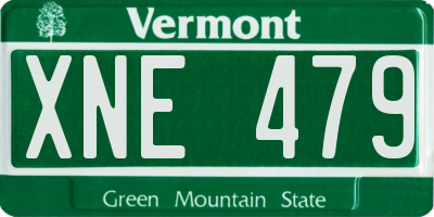 VT license plate XNE479