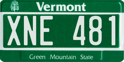 VT license plate XNE481