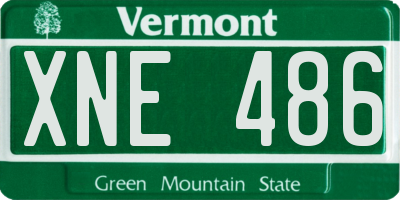 VT license plate XNE486