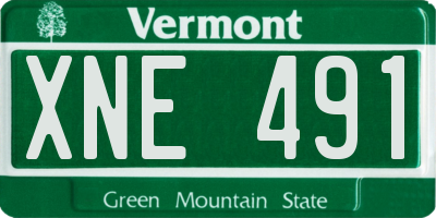VT license plate XNE491