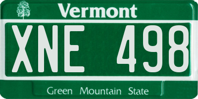 VT license plate XNE498