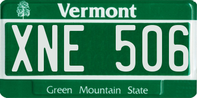 VT license plate XNE506