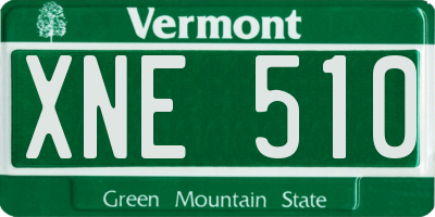 VT license plate XNE510