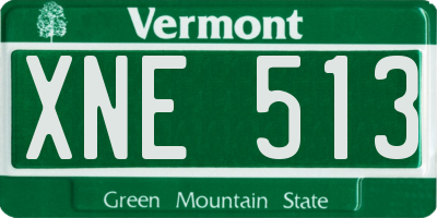 VT license plate XNE513