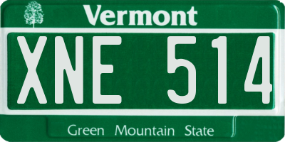VT license plate XNE514