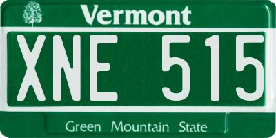 VT license plate XNE515