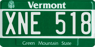 VT license plate XNE518