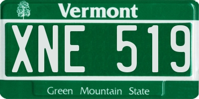 VT license plate XNE519