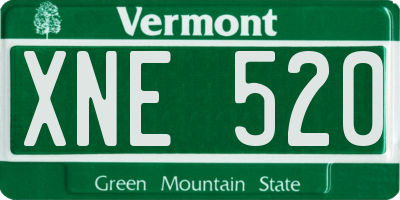 VT license plate XNE520
