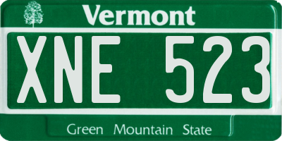 VT license plate XNE523