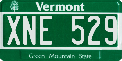 VT license plate XNE529