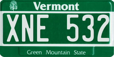 VT license plate XNE532