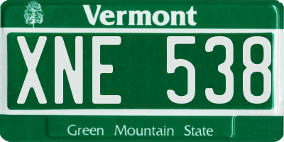 VT license plate XNE538