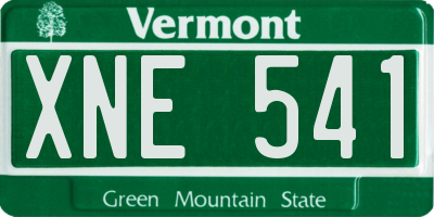 VT license plate XNE541