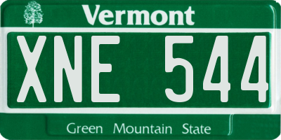 VT license plate XNE544