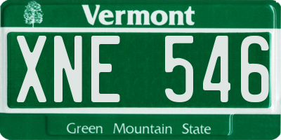 VT license plate XNE546