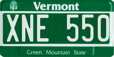 VT license plate XNE550