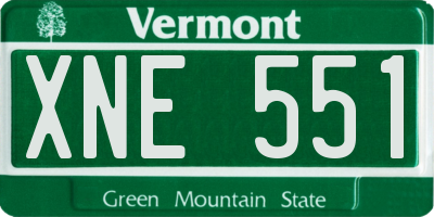 VT license plate XNE551