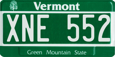 VT license plate XNE552
