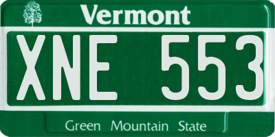 VT license plate XNE553