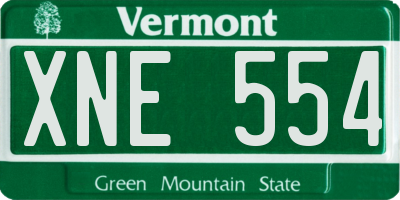 VT license plate XNE554