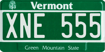VT license plate XNE555