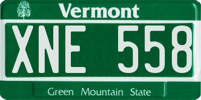 VT license plate XNE558