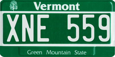 VT license plate XNE559