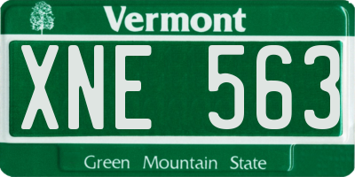 VT license plate XNE563