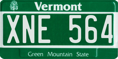 VT license plate XNE564