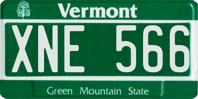 VT license plate XNE566