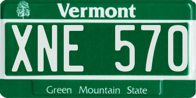 VT license plate XNE570