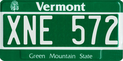 VT license plate XNE572