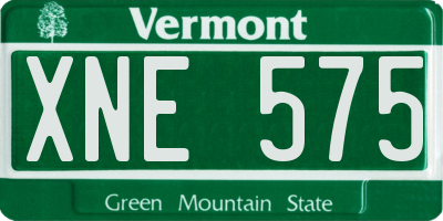 VT license plate XNE575