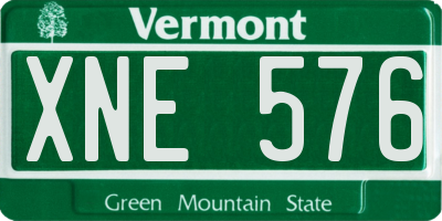VT license plate XNE576