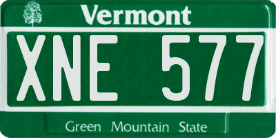 VT license plate XNE577