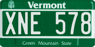 VT license plate XNE578