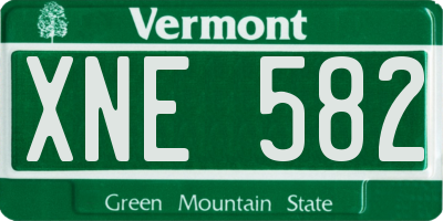 VT license plate XNE582