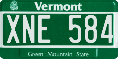 VT license plate XNE584