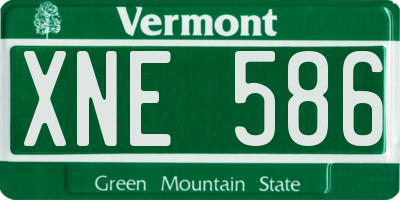 VT license plate XNE586