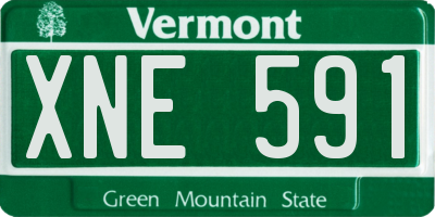 VT license plate XNE591