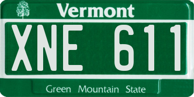 VT license plate XNE611