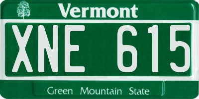 VT license plate XNE615