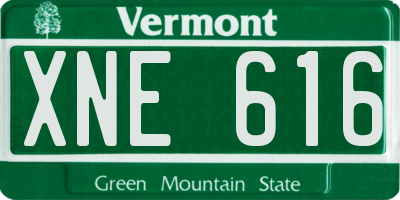 VT license plate XNE616