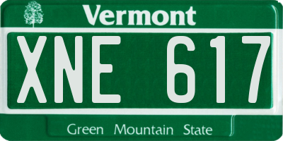 VT license plate XNE617